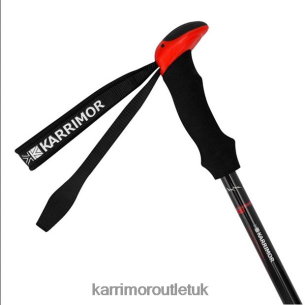 Karrimor Boots UK - Accessories Karrimor Carbon Walking Poles Black/Red Men R04TL0202