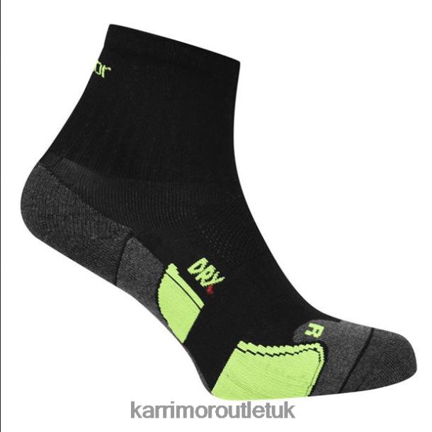 Karrimor Boots UK - Accessories Karrimor Dri Skin 2 Pack Running Socks Black/Fluo Men R04TL027