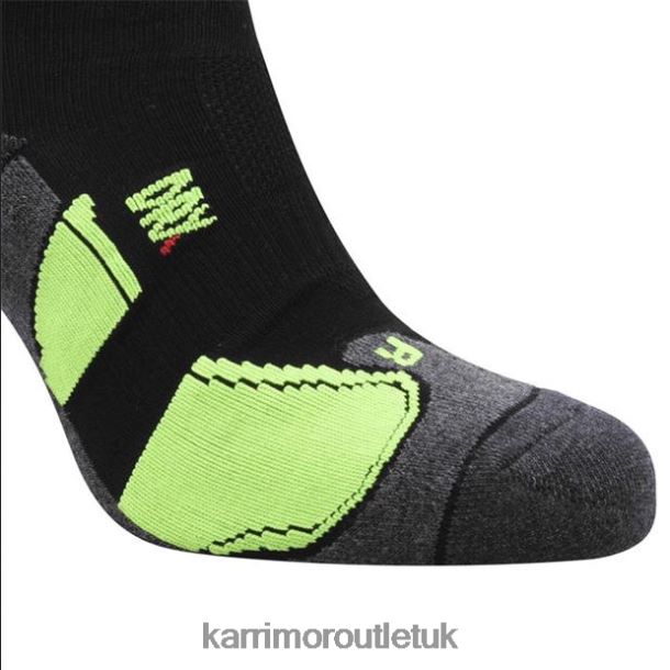 Karrimor Boots UK - Accessories Karrimor Dri Skin 2 Pack Running Socks Black/Fluo Men R04TL027