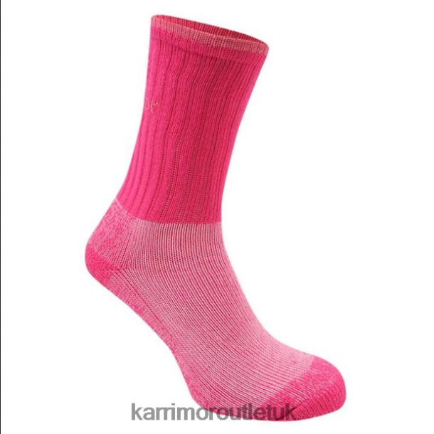 Karrimor Boots UK - Accessories Karrimor Heavyweight Boot Socks 3 Pack Pink Women R04TL0115