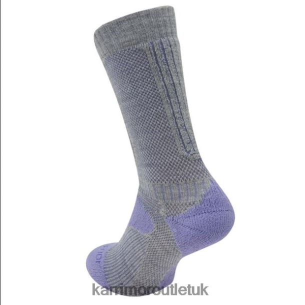 Karrimor Boots UK - Accessories Karrimor Merino Fibre Midweight Walking Socks Grey/Lilac Women R04TL0121