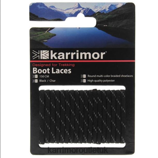 Karrimor Boots UK - Accessories Karrimor Shoe Laces Black/Charcoal Men R04TL0292