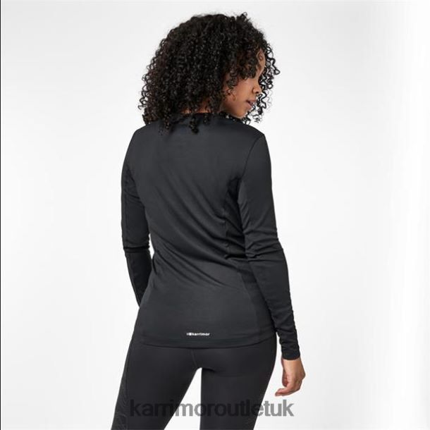 Karrimor Boots UK - Clothing Karrimor Long Sleeve Running T-Shirt Black Women R04TL021