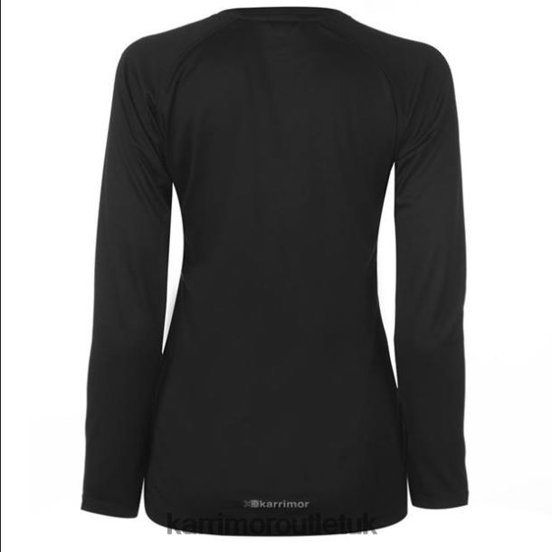 Karrimor Boots UK - Clothing Karrimor Long Sleeve Running T-Shirt Black Women R04TL021