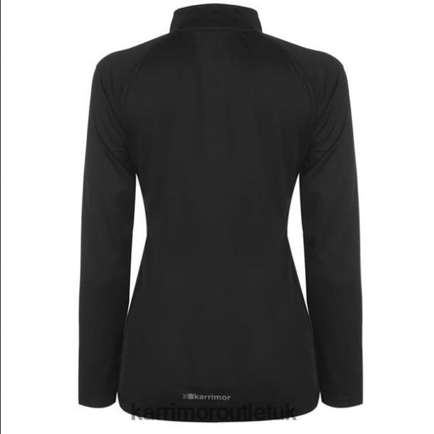 Karrimor Boots UK - Clothing Karrimor Quarter Zip Long Sleeve Top Black Women R04TL012