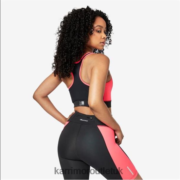 Karrimor Boots UK - Clothing Karrimor Tempo Sports Bra Black/Pink Women R04TL033