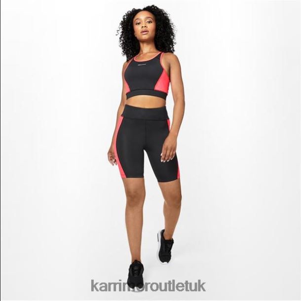 Karrimor Boots UK - Clothing Karrimor Tempo Sports Bra Black/Pink Women R04TL033