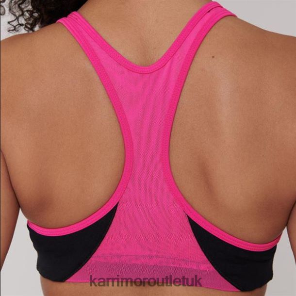 Karrimor Boots UK - Clothing Karrimor Tempo Sports Bra Black/Pink Women R04TL033