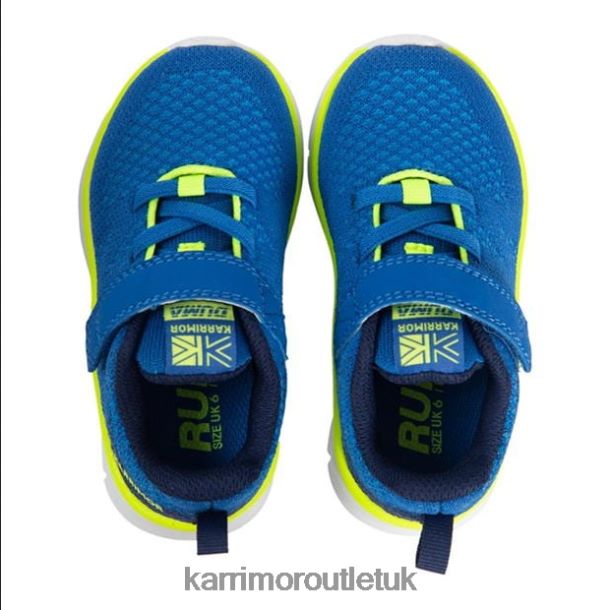 Karrimor Boots UK - Footwear Karrimor Duma 6 Running Shoes Blue/Lime Boys R04TL0289