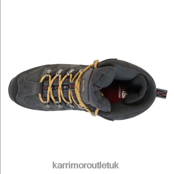 Karrimor Boots UK - Footwear Karrimor Hot Rock Walking Boots Charcoal/Yellow Men R04TL076