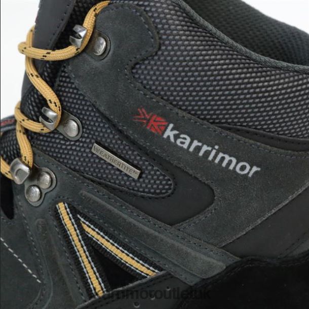 Karrimor Boots UK - Footwear Karrimor Hot Rock Walking Boots Charcoal/Yellow Men R04TL076