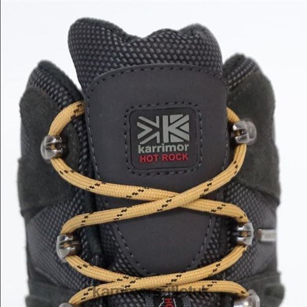 Karrimor Boots UK - Footwear Karrimor Hot Rock Walking Boots Charcoal/Yellow Men R04TL076