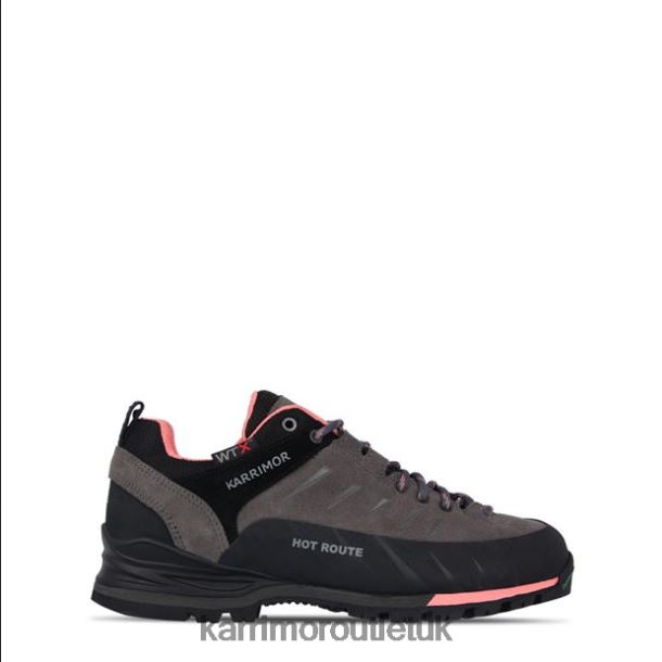 Karrimor Boots UK - Footwear Karrimor Hot Route Walking Shoes Charcoal/Coral Women R04TL0103