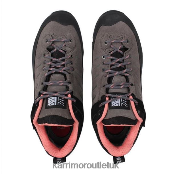 Karrimor Boots UK - Footwear Karrimor Hot Route Walking Shoes Charcoal/Coral Women R04TL0103