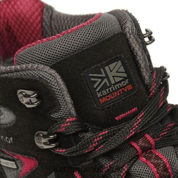 Karrimor Boots UK - Footwear Karrimor Mount Mid Walking Boots Black/Pink Women R04TL088