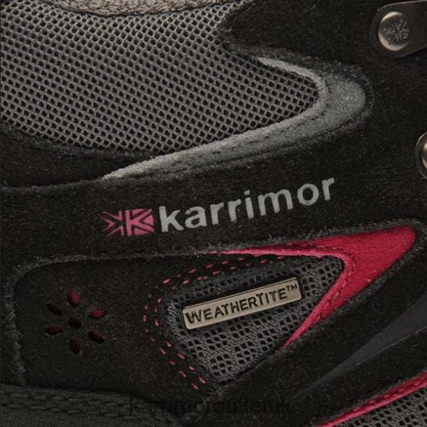 Karrimor Boots UK - Footwear Karrimor Mount Mid Walking Boots Black/Pink Women R04TL088