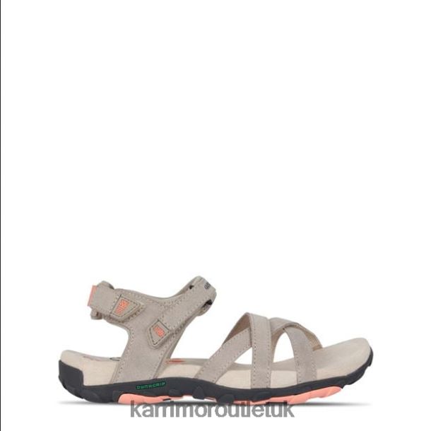 Karrimor Boots UK - Footwear Karrimor Salina Leather Walking Sandals Beige Women R04TL0106