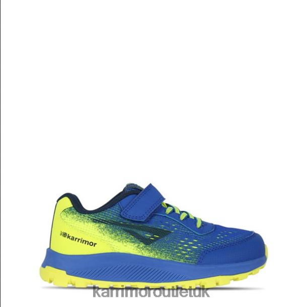 Karrimor Boots UK - Footwear Karrimor Tempo Trail Running Trainers Blue/Lime Boys R04TL0280