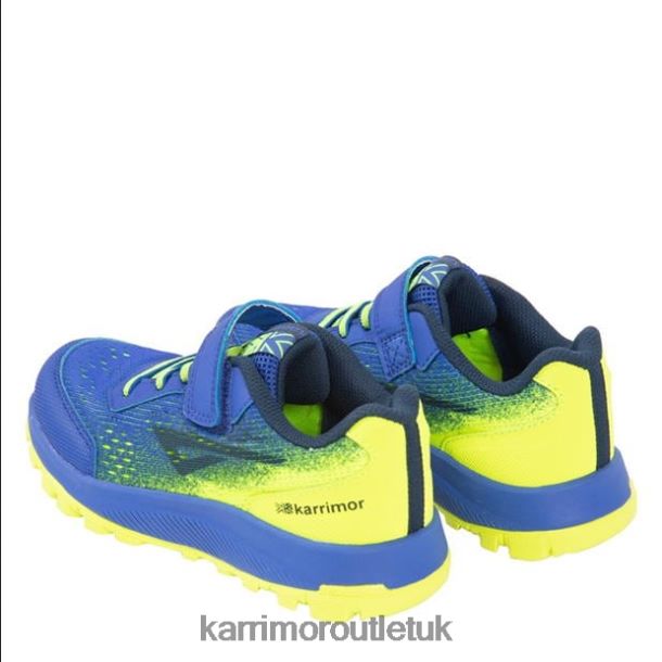 Karrimor Boots UK - Footwear Karrimor Tempo Trail Running Trainers Blue/Lime Boys R04TL0280