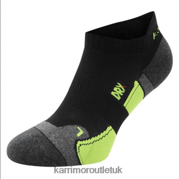 Karrimor Sandals UK - Accessories Karrimor 2 Pack Running Socks Black/Fluo Men R04TL029