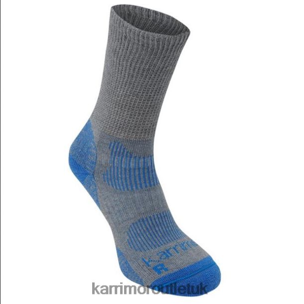 Karrimor Sandals UK - Accessories Karrimor Merino Fibre Lightweight Walking Socks Grey/Blue Women R04TL0120