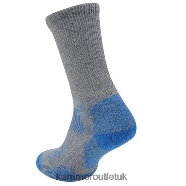 Karrimor Sandals UK - Accessories Karrimor Merino Fibre Lightweight Walking Socks Grey/Blue Women R04TL0120