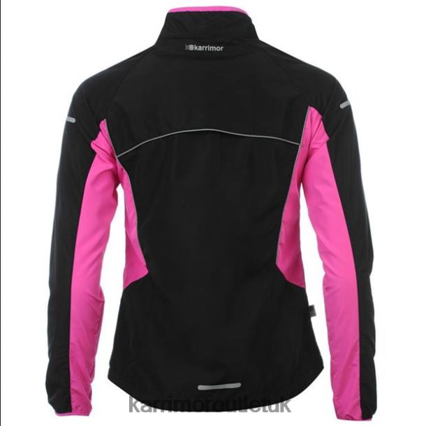 Karrimor Sandals UK - Clothing Karrimor Running Jacket Black/Pink Women R04TL08