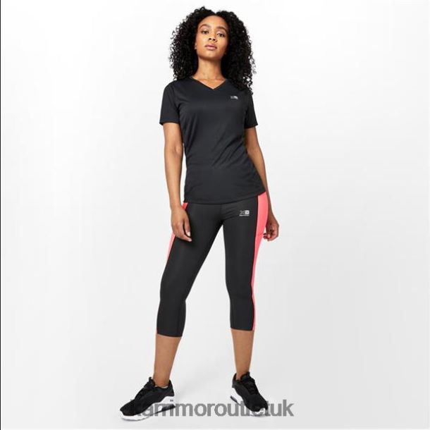 Karrimor Sandals UK - Clothing Karrimor Short Sleeve Run T-Shirt Black Women R04TL032