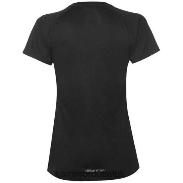 Karrimor Sandals UK - Clothing Karrimor Short Sleeve Run T-Shirt Black Women R04TL032