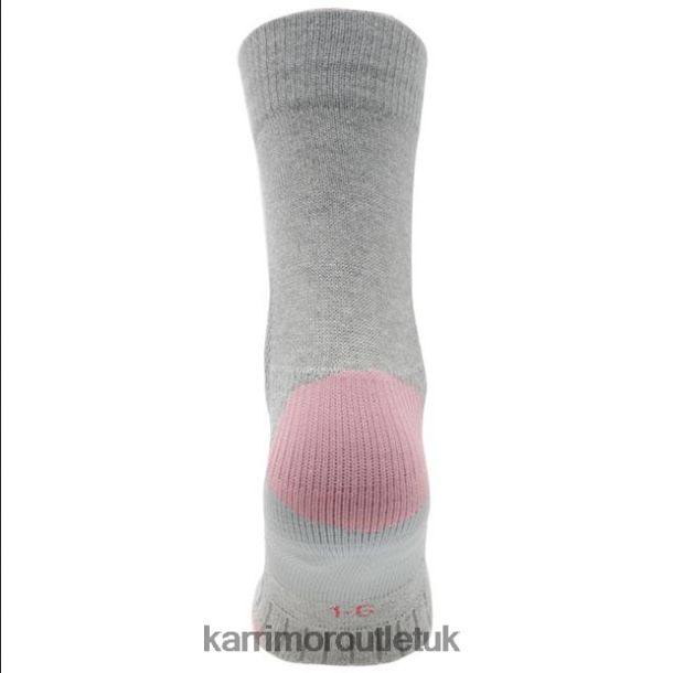 Karrimor Sandals UK - Clothing Karrimor Walking Sock 2 Pack Grey/Pink Junior R04TL0117