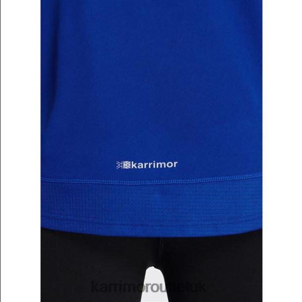 Karrimor Sandals UK - Clothing Karrimor Zipped Short Sleeved T Shirt Classic Blue Men R04TL020