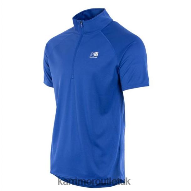 Karrimor Sandals UK - Clothing Karrimor Zipped Short Sleeved T Shirt Classic Blue Men R04TL020