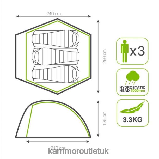 Karrimor Sandals UK - Collection Karrimor Panther 3 Tnt 33 Green Unisex R04TL0303