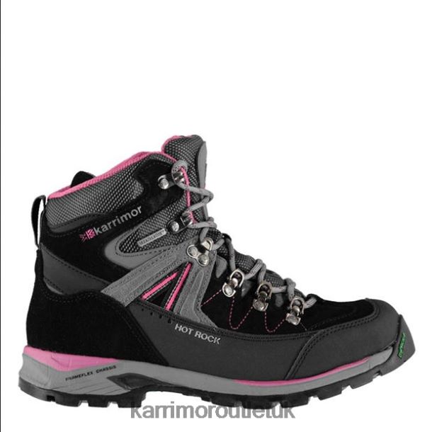 Karrimor Sandals UK - Footwear Karrimor Hot Rock Walking Boots Black/Pink Women R04TL090