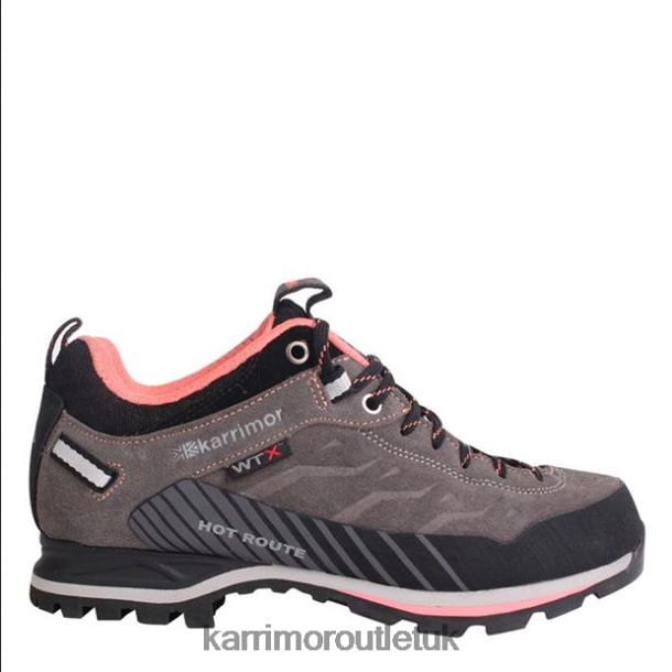 Karrimor Sandals UK - Footwear Karrimor Hot Route Waterproof Walking Shoes Charcoal/Coral Women R04TL099