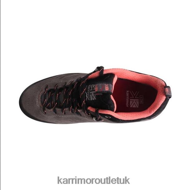 Karrimor Sandals UK - Footwear Karrimor Hot Route Waterproof Walking Shoes Charcoal/Coral Women R04TL099