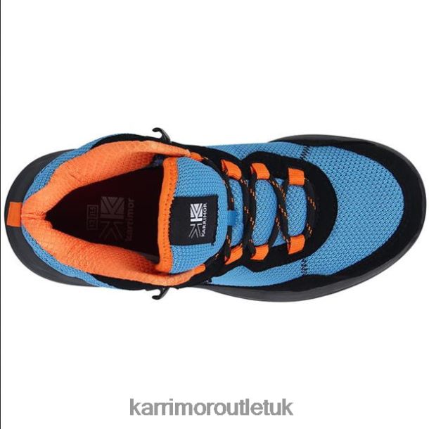 Karrimor Sandals UK - Footwear Karrimor Verdi Mid Walking Boots Blue/Orange Kids R04TL0285