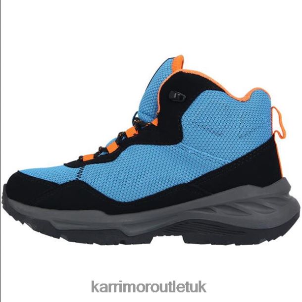 Karrimor Sandals UK - Footwear Karrimor Verdi Mid Walking Boots Blue/Orange Kids R04TL0285