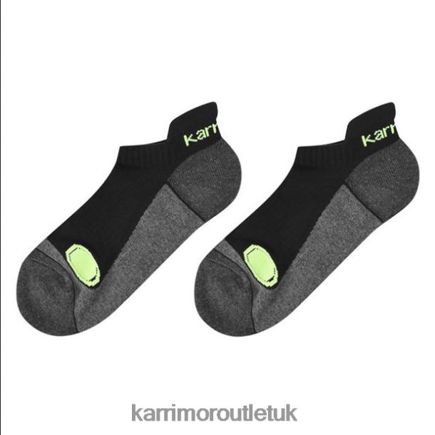 Karrimor UK - Accessories Karrimor 2 Pack Running Socks Black/Fluo Men R04TL025