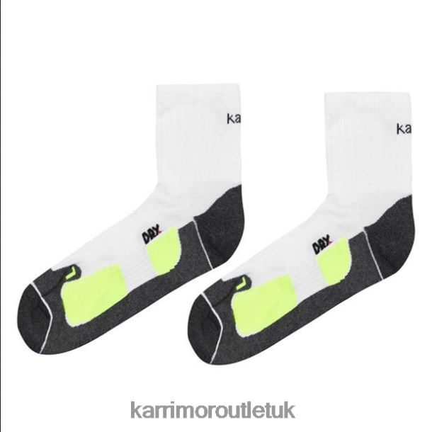 Karrimor UK - Accessories Karrimor Dri Skin 2 Pack Running Socks White/Fluo Men R04TL031