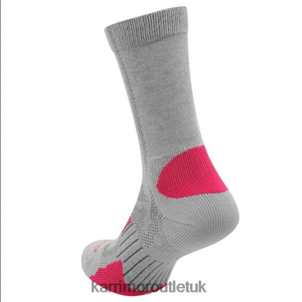 Karrimor UK - Accessories Karrimor Walking Socks 2 Pack Ligh Grey Fusch Women R04TL0116