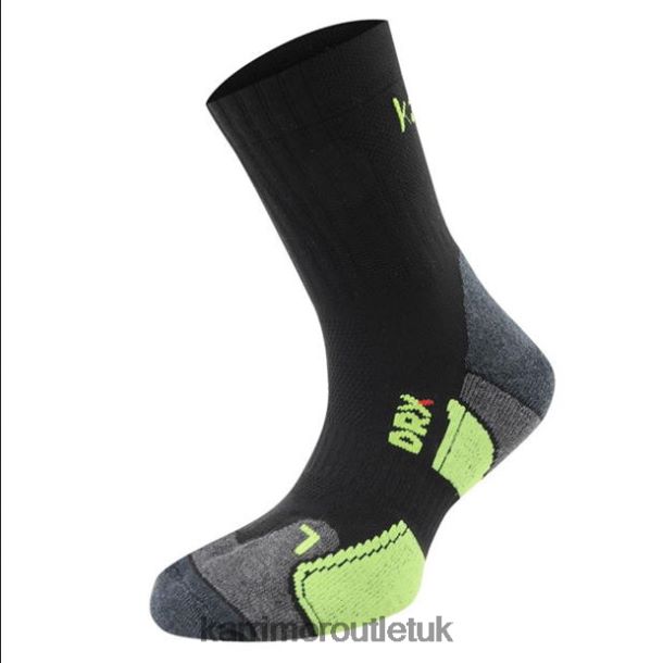 Karrimor UK - Clothing Karrimor Dri 2 pack socks Black/Fluo Junior R04TL043