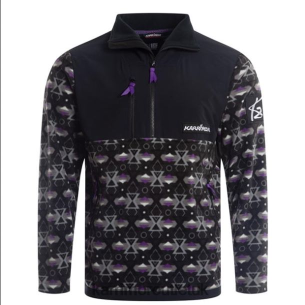 Karrimor UK - Clothing Karrimor K2 Zip Fleece Black/Purp AOP Men R04TL0158