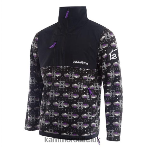 Karrimor UK - Clothing Karrimor K2 Zip Fleece Black/Purp AOP Men R04TL0158