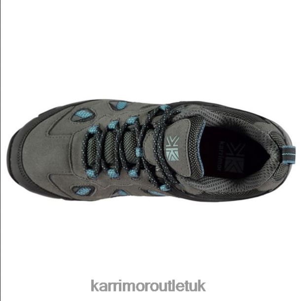 Karrimor UK - Footwear Karrimor Aspen Low Waterproof Walking Shoes Charcoal/Blue Women R04TL0101